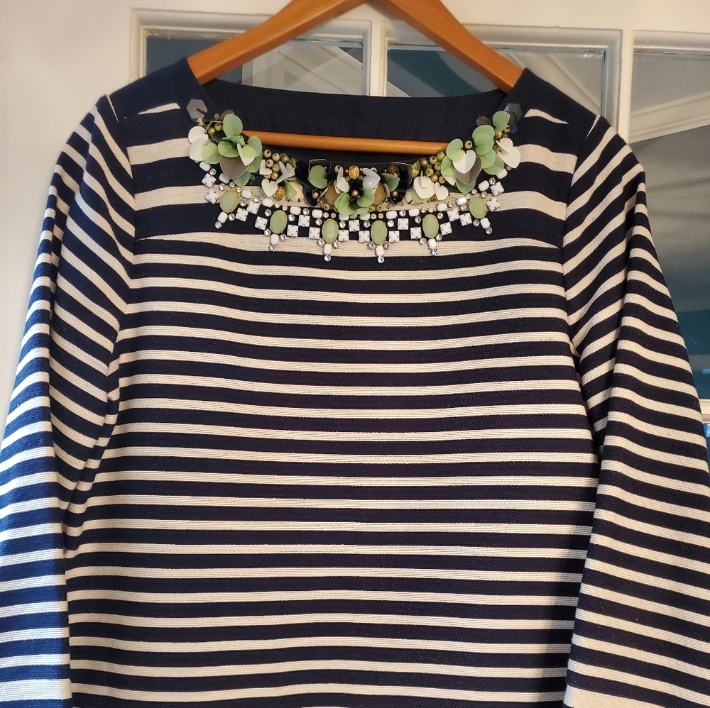 JCrew Collection embellished top, sz 8